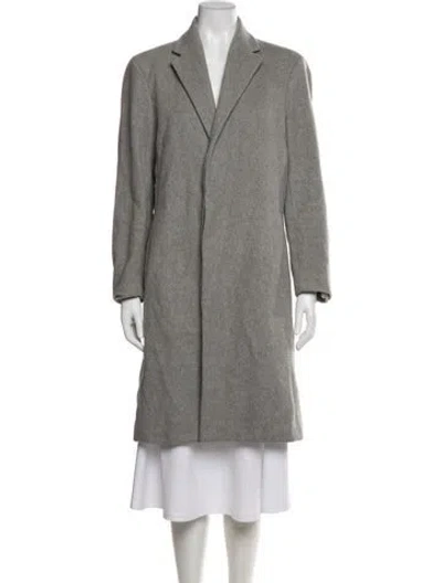 Pre-owned Theory Wool Coat In Gray