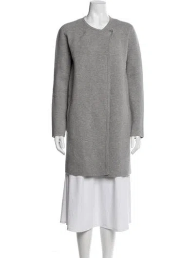 Pre-owned Theory Wool Coat In Gray