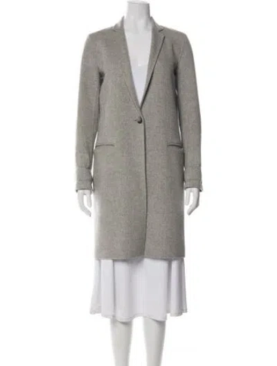 Pre-owned Theory Wool Coat In Gray