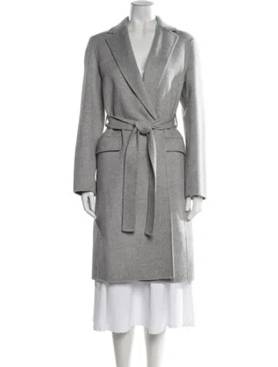 Pre-owned Theory Wool Coat In Gray