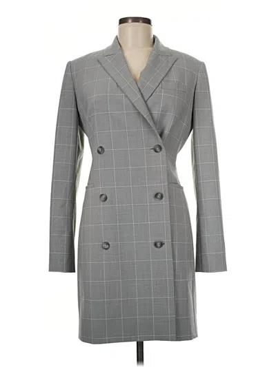 Pre-owned Theory Wool Coat In Gray