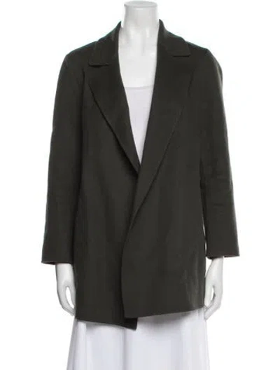 Pre-owned Theory Wool Coat In Green