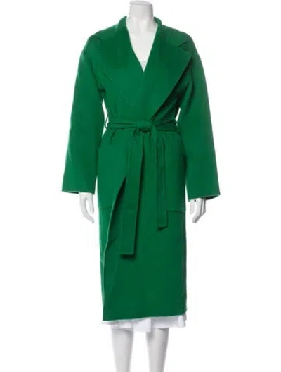 Pre-owned Theory Wool Coat In Green