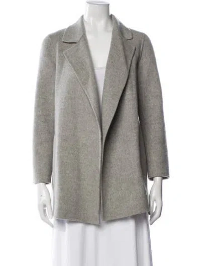 Pre-owned Theory Wool Coat In Grey