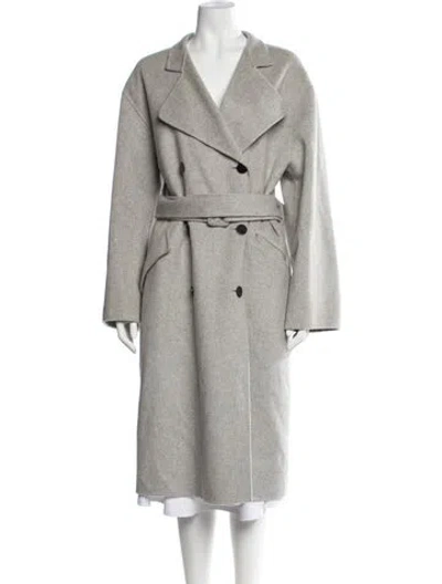 Pre-owned Theory Wool Coat In Grey