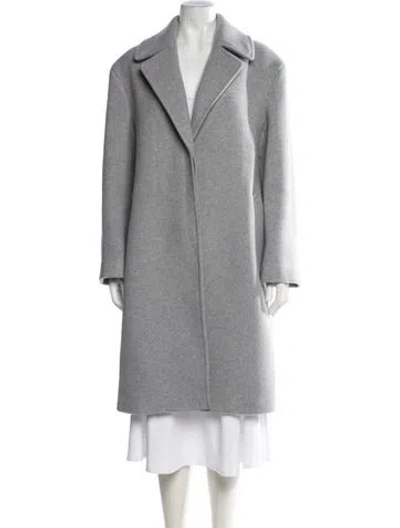 Pre-owned Theory Wool Coat In Grey