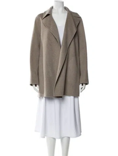 Pre-owned Theory Wool Coat In Neutral