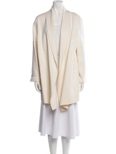 Pre-owned Theory Wool Coat In Neutral