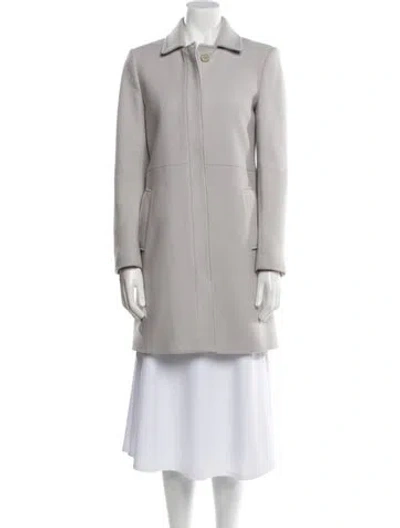 Pre-owned Theory Wool Coat In Neutral