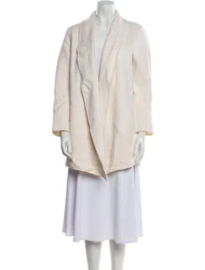 Pre-owned Theory Wool Coat In Neutral