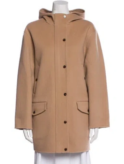 Pre-owned Theory Wool Coat In Neutral