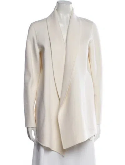 Pre-owned Theory Wool Coat In Neutral