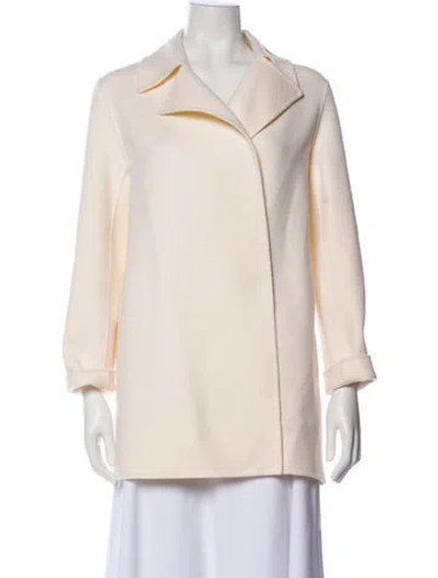 Pre-owned Theory Wool Coat In Neutral