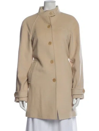 Pre-owned Theory Wool Coat In Neutral