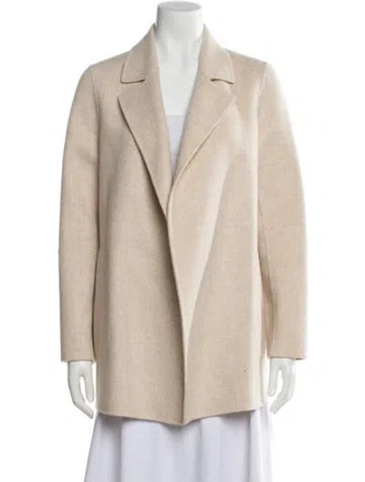 Pre-owned Theory Wool Coat In Neutral