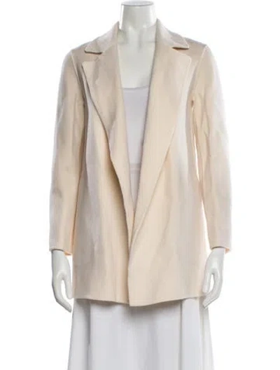 Pre-owned Theory Wool Coat In Neutral