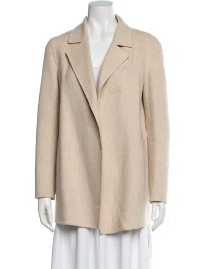 Pre-owned Theory Wool Coat In Neutral