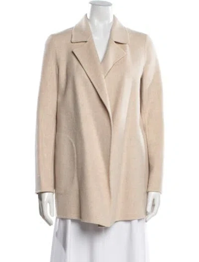 Pre-owned Theory Wool Coat In Neutral