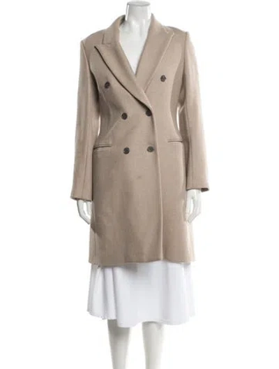 Pre-owned Theory Wool Coat In Neutral