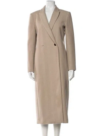 Pre-owned Theory Wool Coat In Neutral