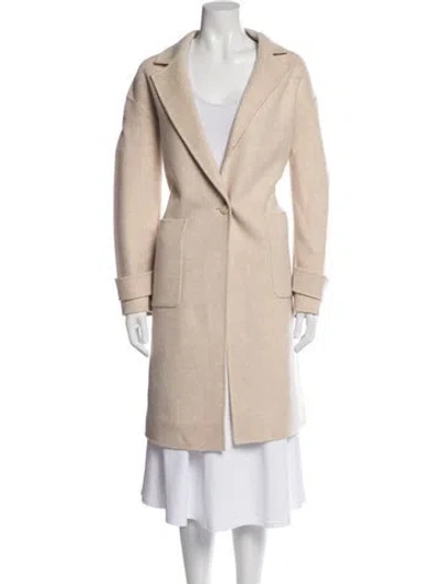 Pre-owned Theory Wool Coat In Neutral