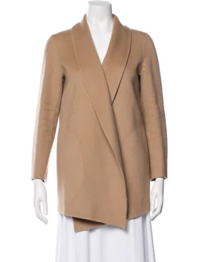 Pre-owned Theory Wool Coat In Neutral
