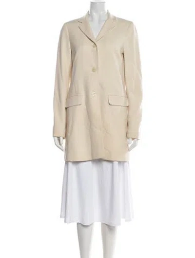 Pre-owned Theory Wool Coat In Neutrals
