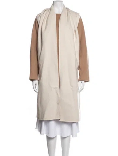 Pre-owned Theory Wool Coat In Neutrals