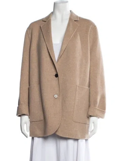 Pre-owned Theory Wool Coat In Neutrals