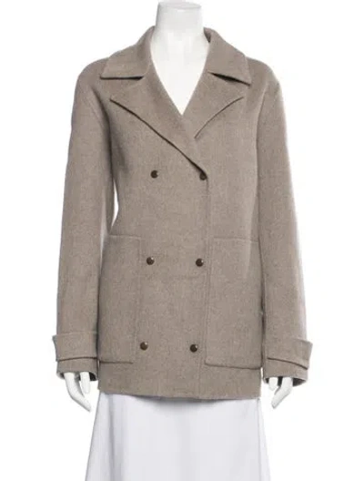Pre-owned Theory Wool Coat In Neutrals