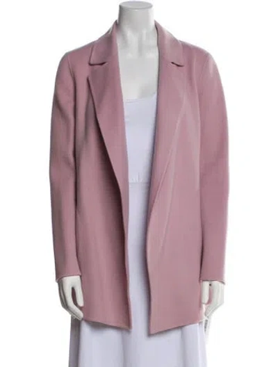 Pre-owned Theory Wool Coat In Pink