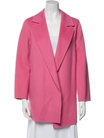 Pre-owned Theory Wool Coat In Pink