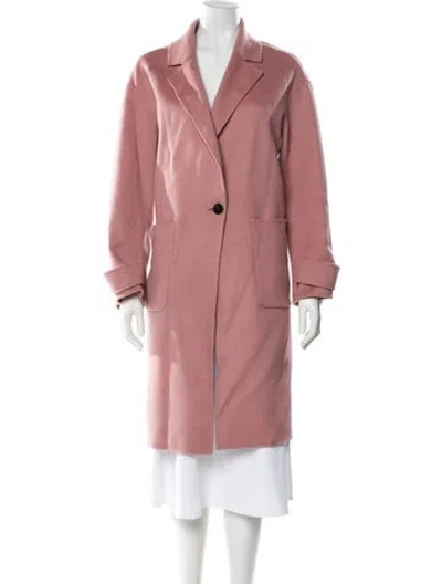 Pre-owned Theory Wool Coat In Pink