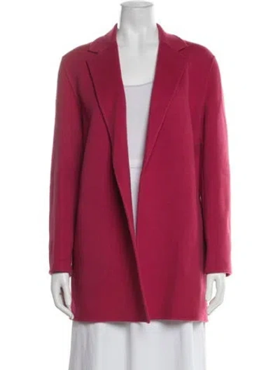 Pre-owned Theory Wool Coat In Pink