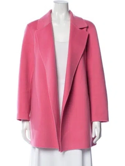 Pre-owned Theory Wool Coat In Pink