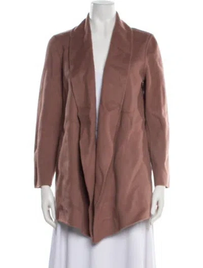 Pre-owned Theory Wool Coat In Pink