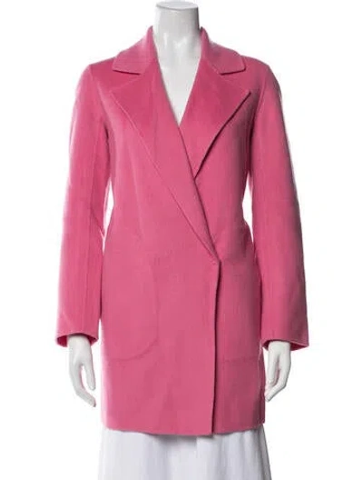 Pre-owned Theory Wool Coat In Pink