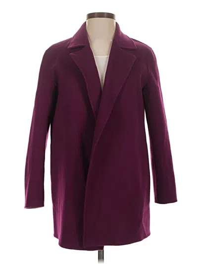 Pre-owned Theory Wool Coat In Purple