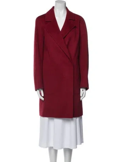 Pre-owned Theory Wool Coat In Red