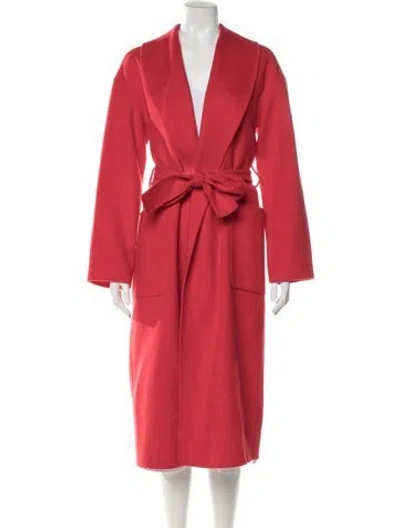 Pre-owned Theory Wool Coat In Red