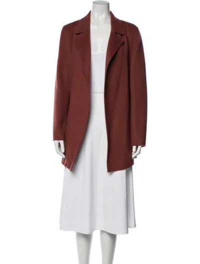 Pre-owned Theory Wool Coat In Red