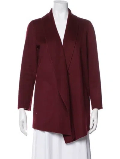 Pre-owned Theory Wool Coat In Red