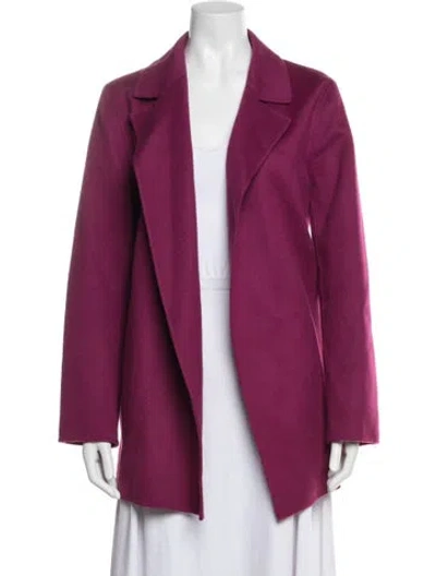 Pre-owned Theory Wool Coat In Red