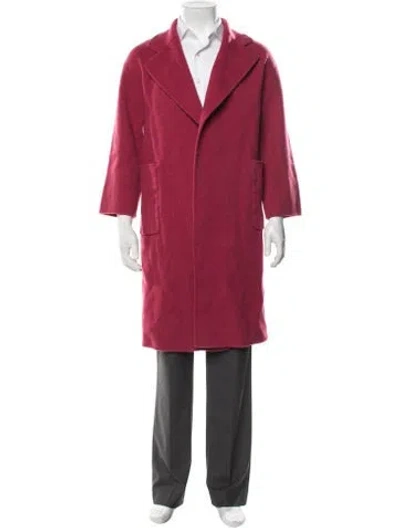 Pre-owned Theory Wool Coat In Red