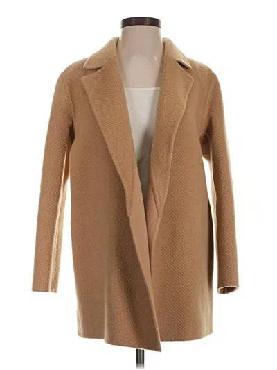 Pre-owned Theory Wool Coat In Tan