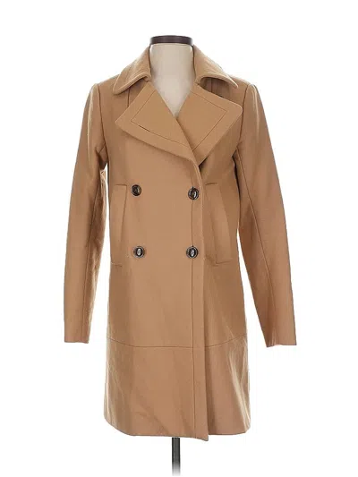 Pre-owned Theory Wool Coat In Tan