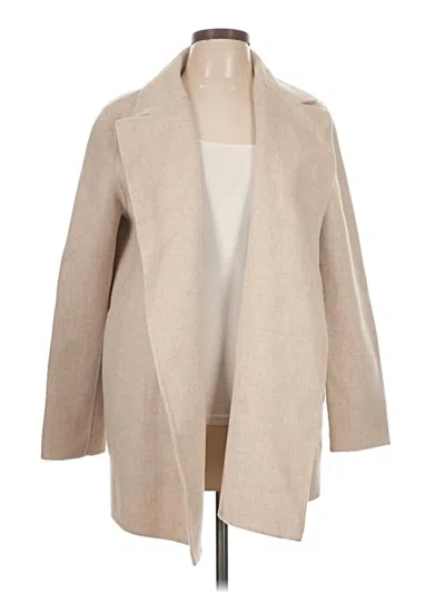 Theory Wool Coat In Tan