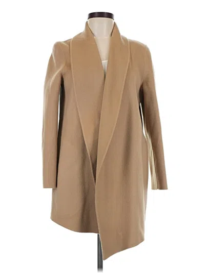 Pre-owned Theory Wool Coat In Tan
