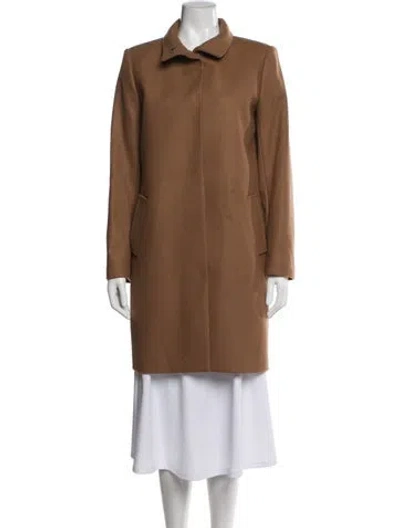 Pre-owned Theory Wool Coat W/ Tags In Brown