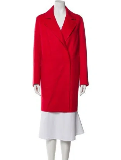Pre-owned Theory Wool Coat W/ Tags In Red